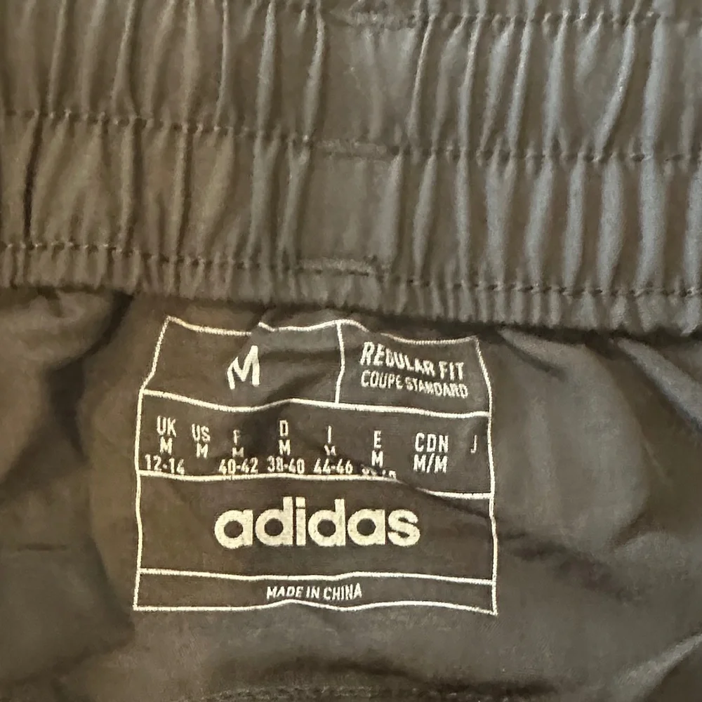 Adidas Kids Black Joggers with‎ White Stripes